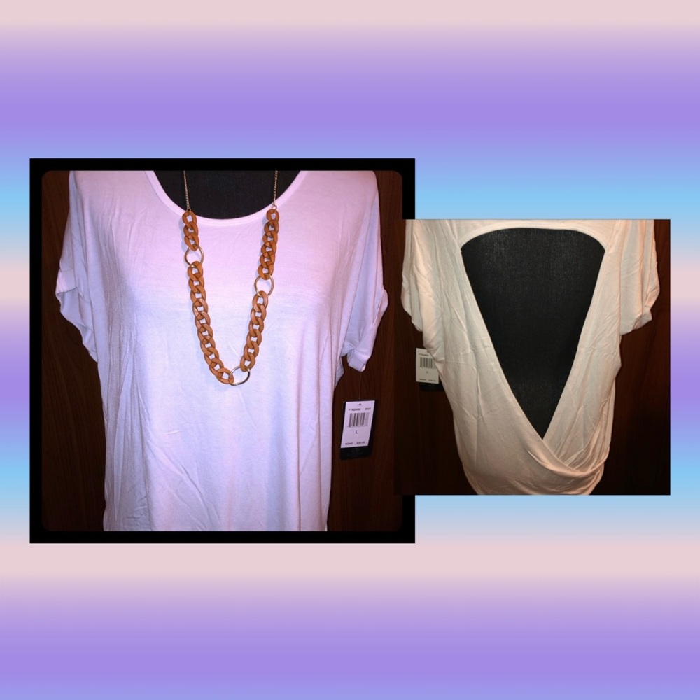 Keyhole back White Yoga Top
